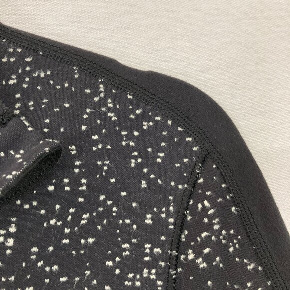 Lululemon Black White Dot Run Briskly Quarter Zip Pullover Top size 8 Athletic - Picture 9 of 12